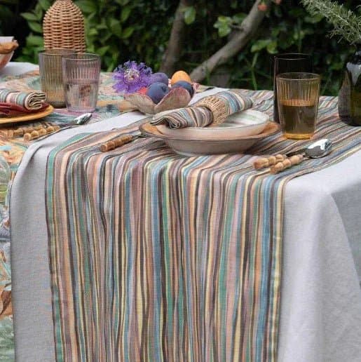 Runner Reevèr Madagascar Rigato 50x150 cm Cotone Fiammato - 2