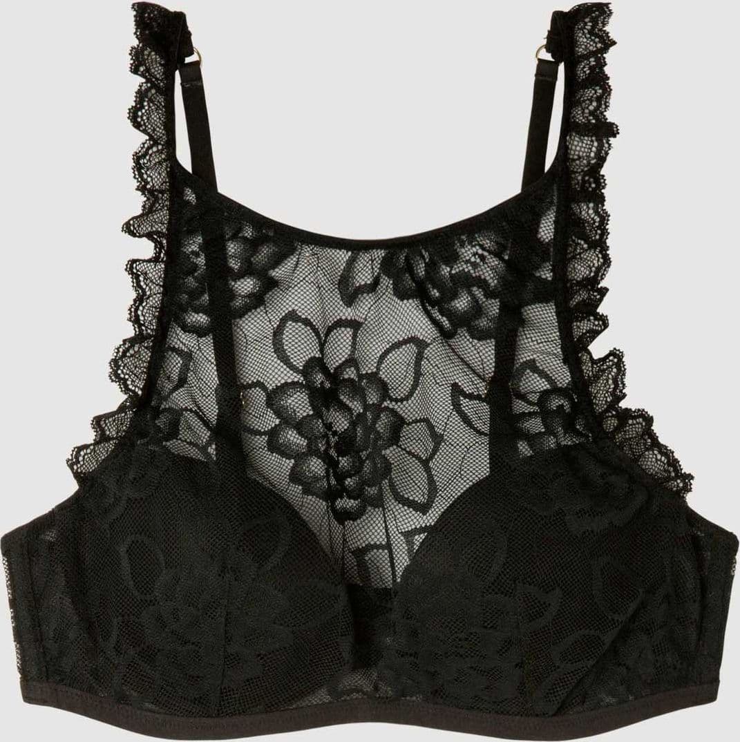 Reggiseno Donna Gisela Nero in Pizzo con Ferretto e Coppe Espanso - 2