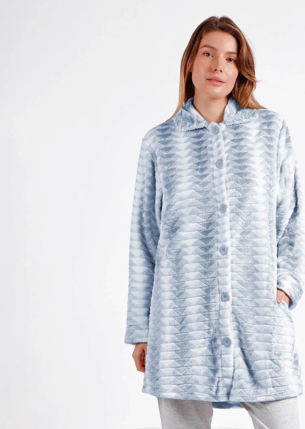 Giacca Donna Admas 67029 L – Pile Coral Morbido e Caldo – Azzurro