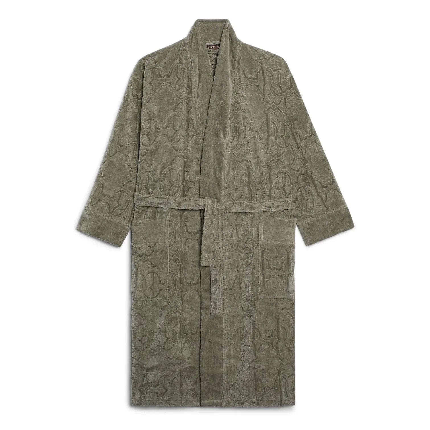 Accappatoio Logo XXL Roberto Cavalli Grigio Cotone - 2