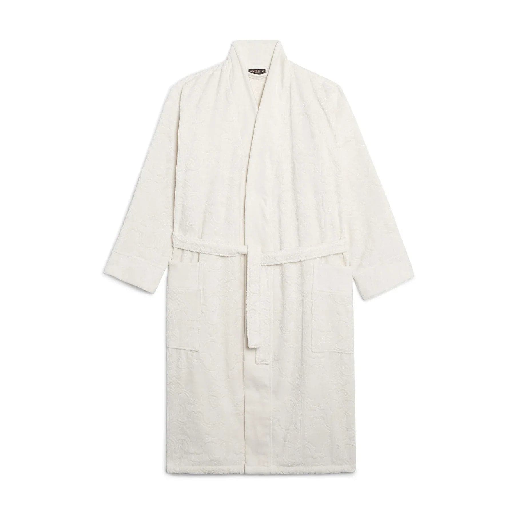 Accappatoio Logo XXL Roberto Cavalli Bianco Cotone - 2