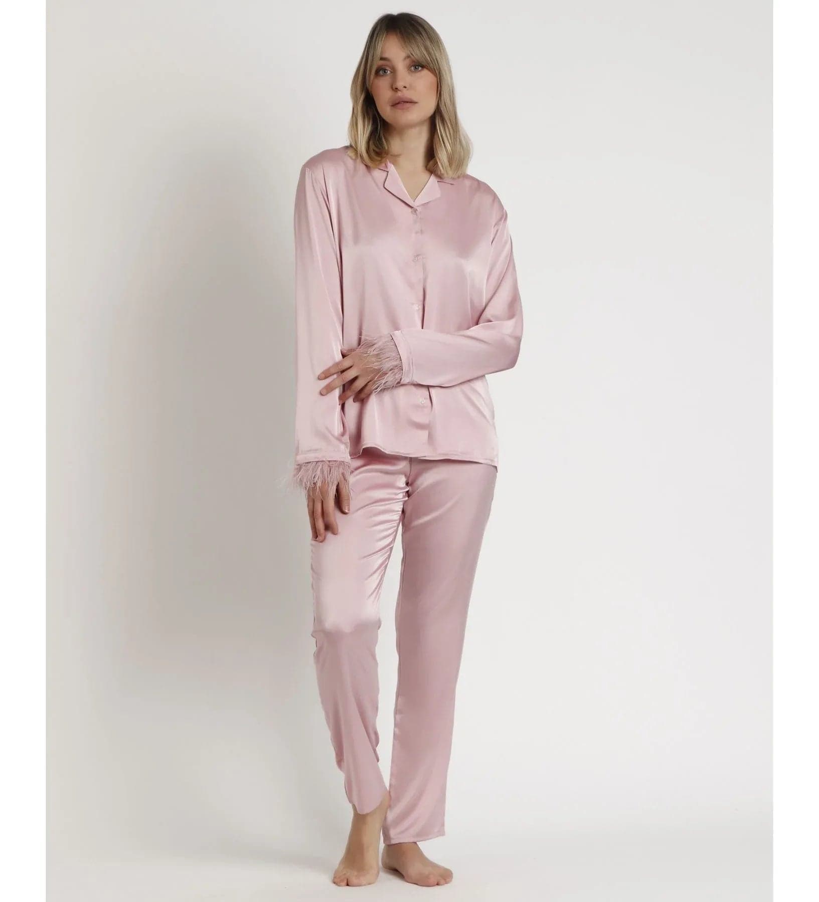 Pigiama Donna Admas Luxury Edizione Limitata con Camicia Aperta e Pantalone Lungo - 14