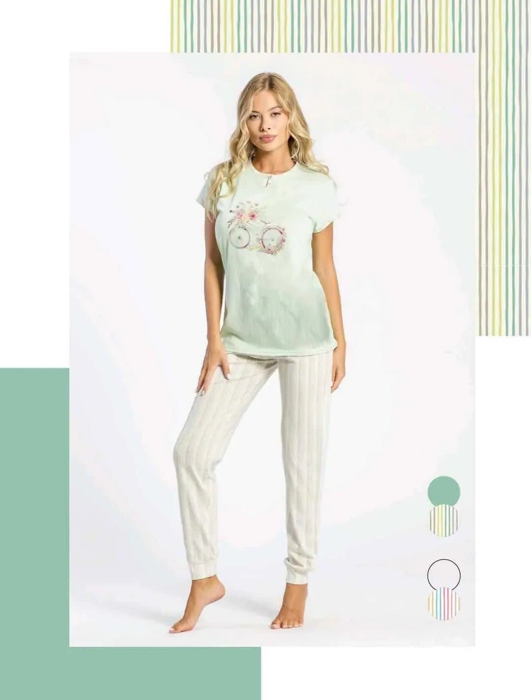 Pigiama Donna Primavera/Estate Milk and Honey – Jersey Multicolor - 3