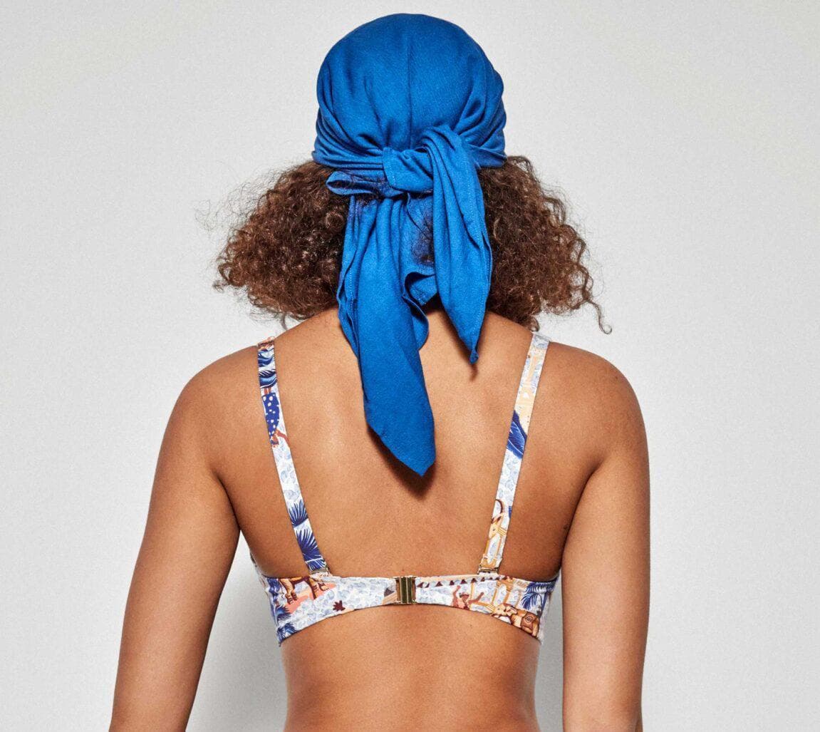 Top Bikini Donna Gisela Estampato con Coppe a V e Schiuma - 2
