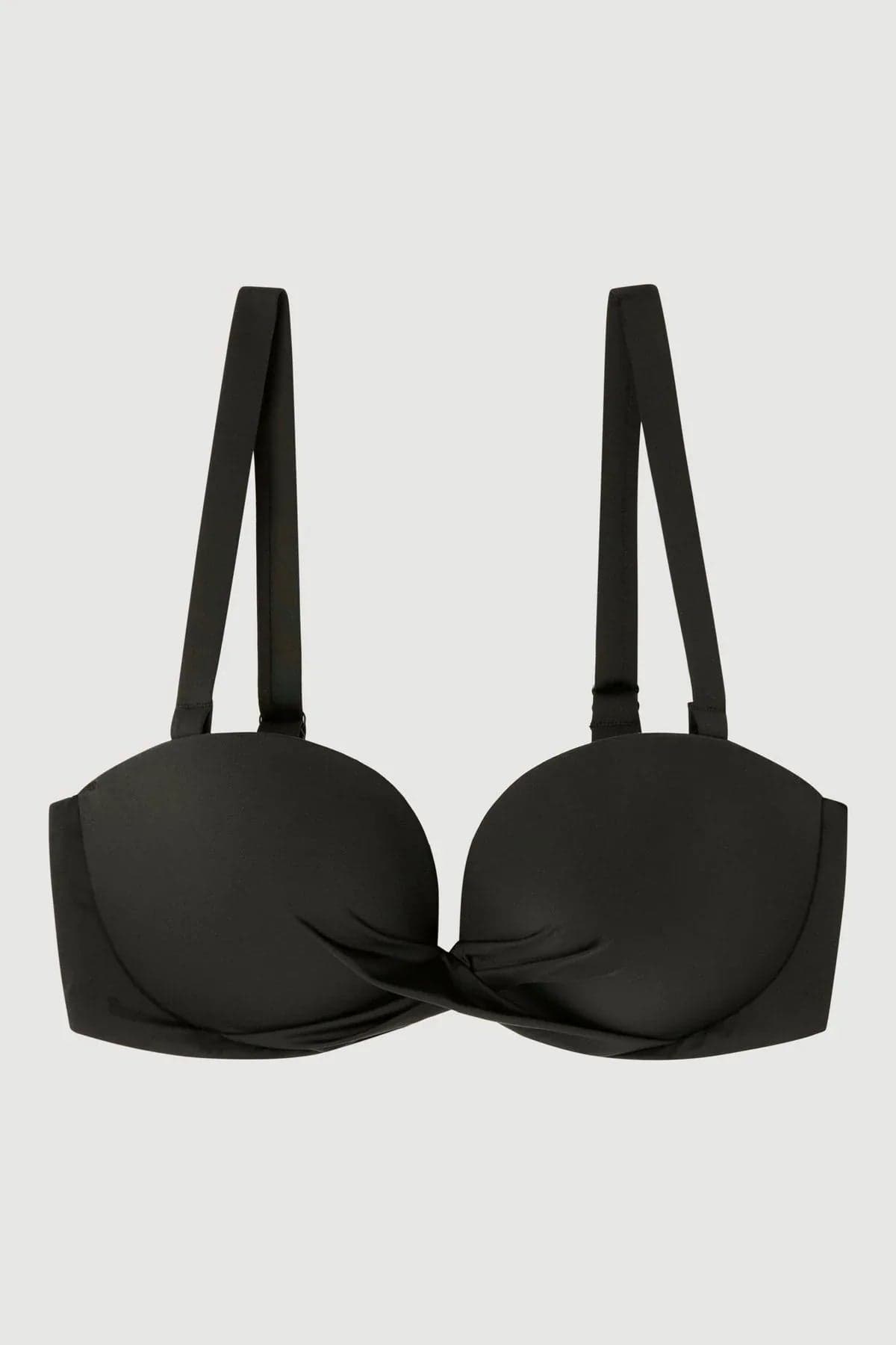 Top Bikini Donna Gisela Nero Bandeau con Ferretto e Coppe Foam - 4
