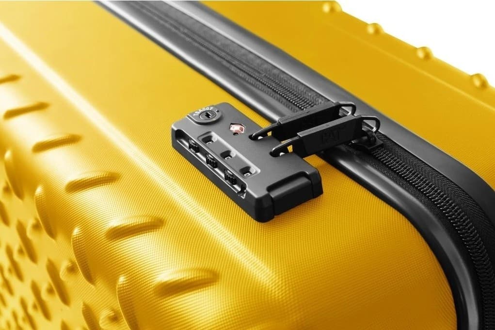 Caterpillar Trolley bagaglio a mano rigido CAT Industrial Plate 20 84759 Yellow - 3