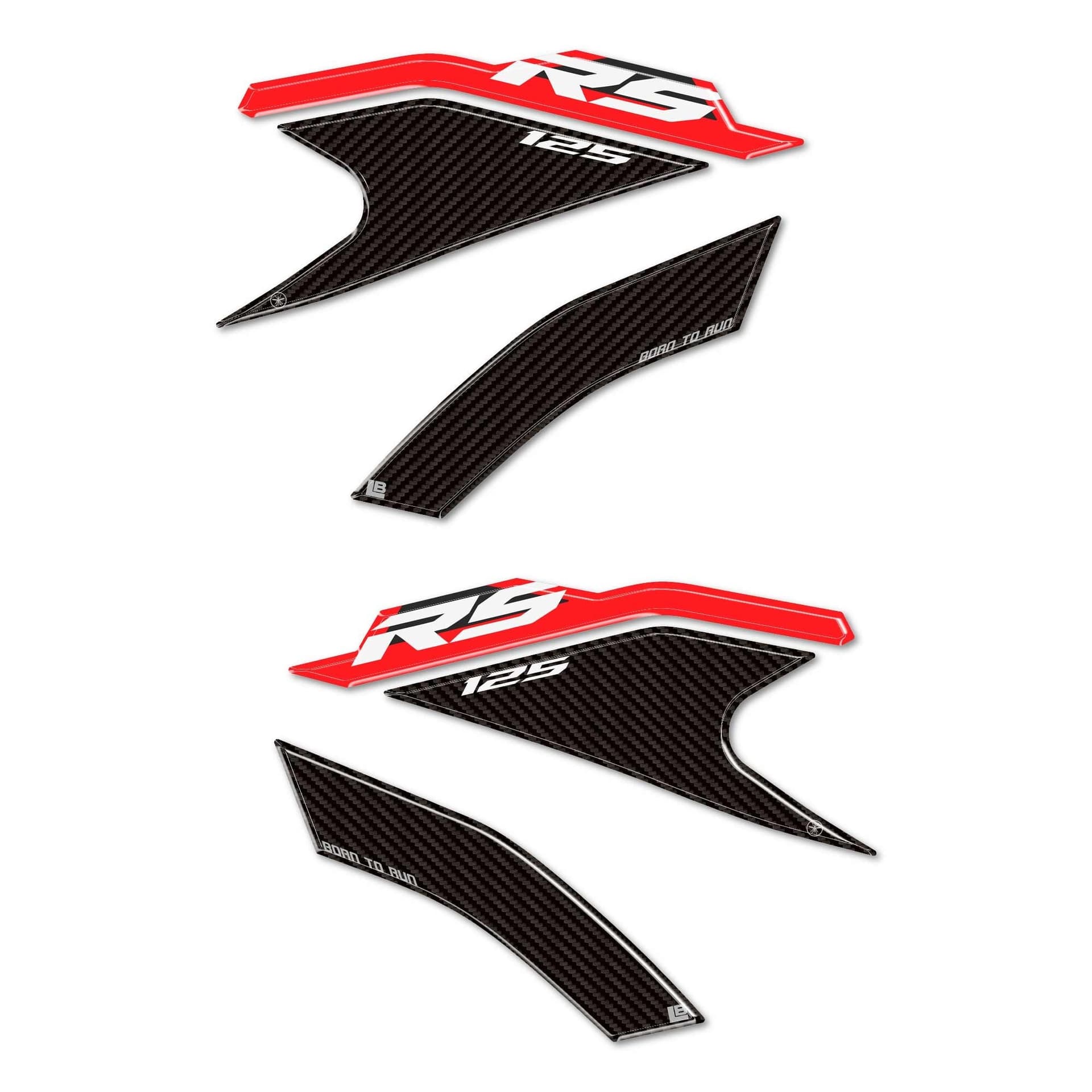 Adesivi 3D Protezioni Laterali Serbatoio compatibile con Aprilia RS 125 2021-25 - 8