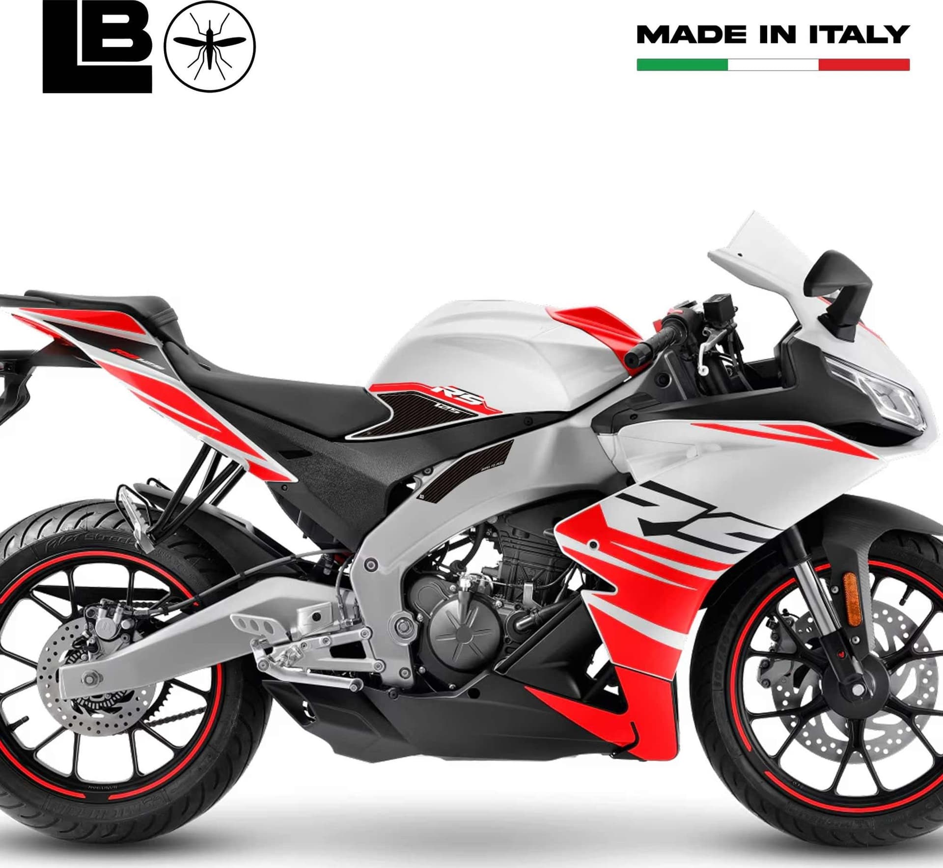 Adesivi 3D Protezioni Laterali Serbatoio compatibile con Aprilia RS 125 2021-25 - 10