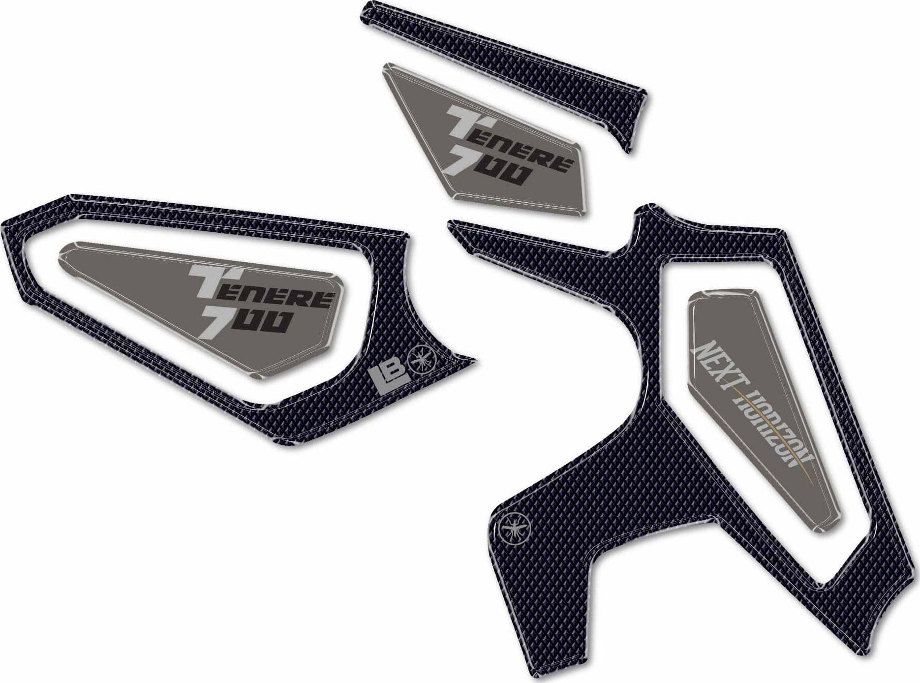 Adesivi gel 3D protezioni battitacco compatibili con Yamaha Tenere 700 2025 - 8