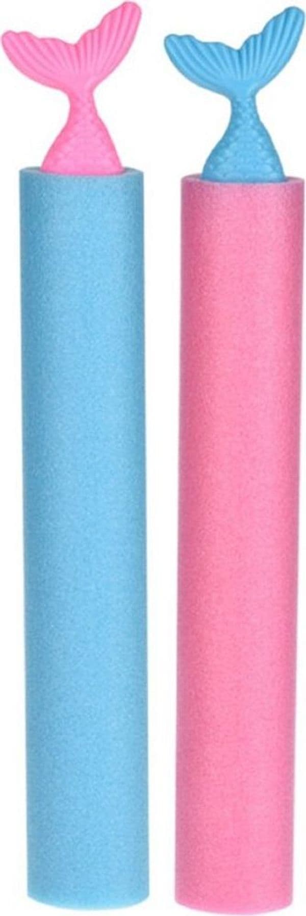 TUBO POMPA PISTOLA SPARA ACQUA SCHIUMA 35X5CM CON CODA SIRENA DIVERTIMENTO ESTATE 6559070 - 5