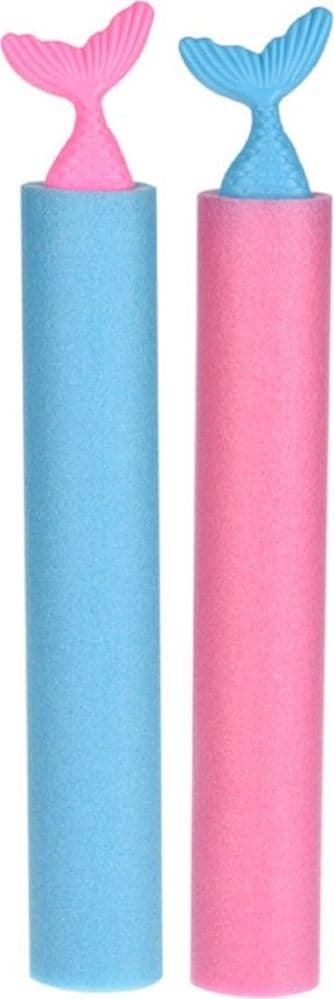 TUBO POMPA PISTOLA SPARA ACQUA SCHIUMA 35X5CM CON CODA SIRENA DIVERTIMENTO ESTATE 6559070 - 5