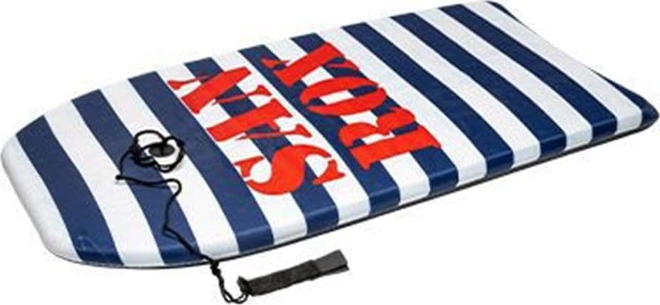 TAVOLETTA MARE EPS 94CM SURF BODYBOARD STRIPE RIGHE CON SCRITTA CON CORDA CAVIGLIA 3501034 - 4
