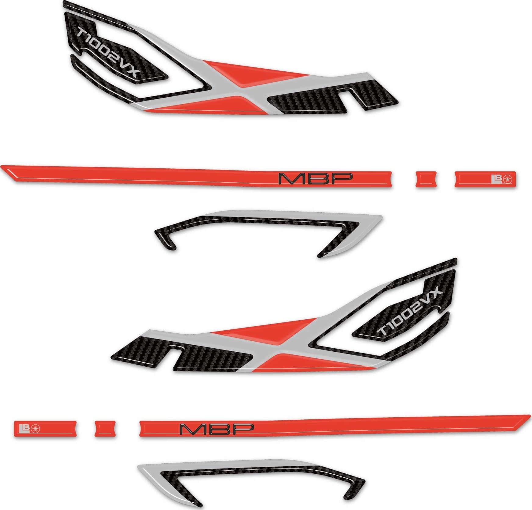 Adesivi 3D Protezione Paramani Moto compatibili con Morbidelli T1002VX 2025 - 2