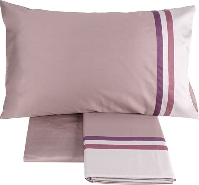 Completo lenzuola kubric 60 matrimoniale in puro cotone 300 tc fazzini - 3