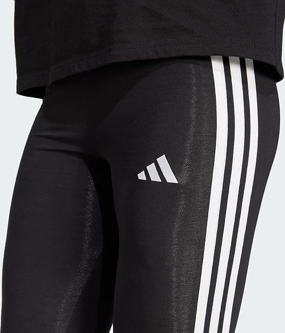 adidas Leggings Essentials Donna 3-Stripes Cotton - Nero - 3