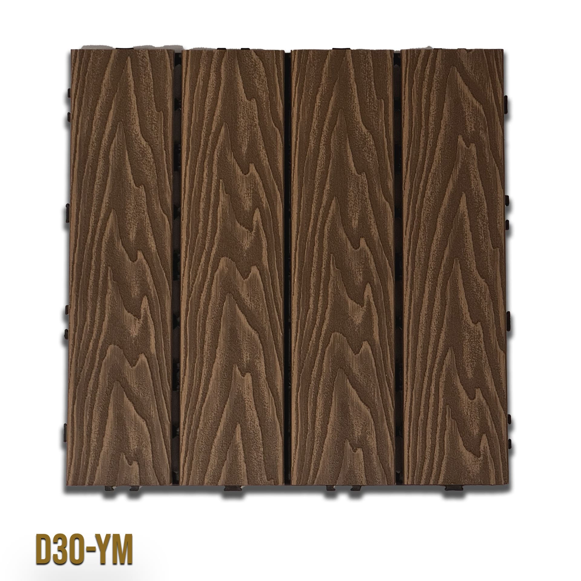 1mq (11 pezzi) di Pavimento Quadrotte in decking WPC da esterno 30X30cm (sp.2cm) inclusa struttura CLICK - 26