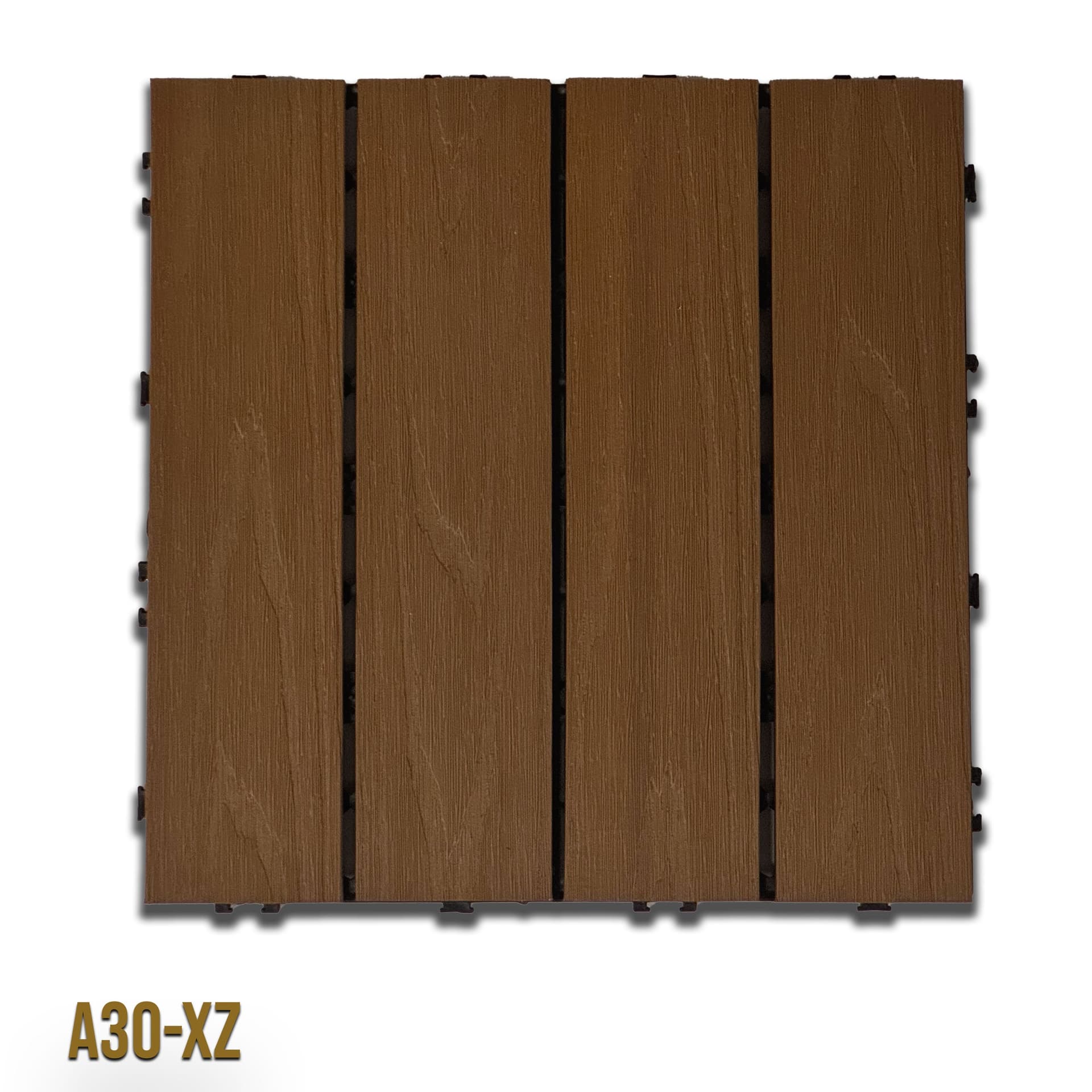 1mq (11 pezzi) di Pavimento Quadrotte in decking WPC da esterno 30X30cm (sp.2cm) inclusa struttura CLICK - 28