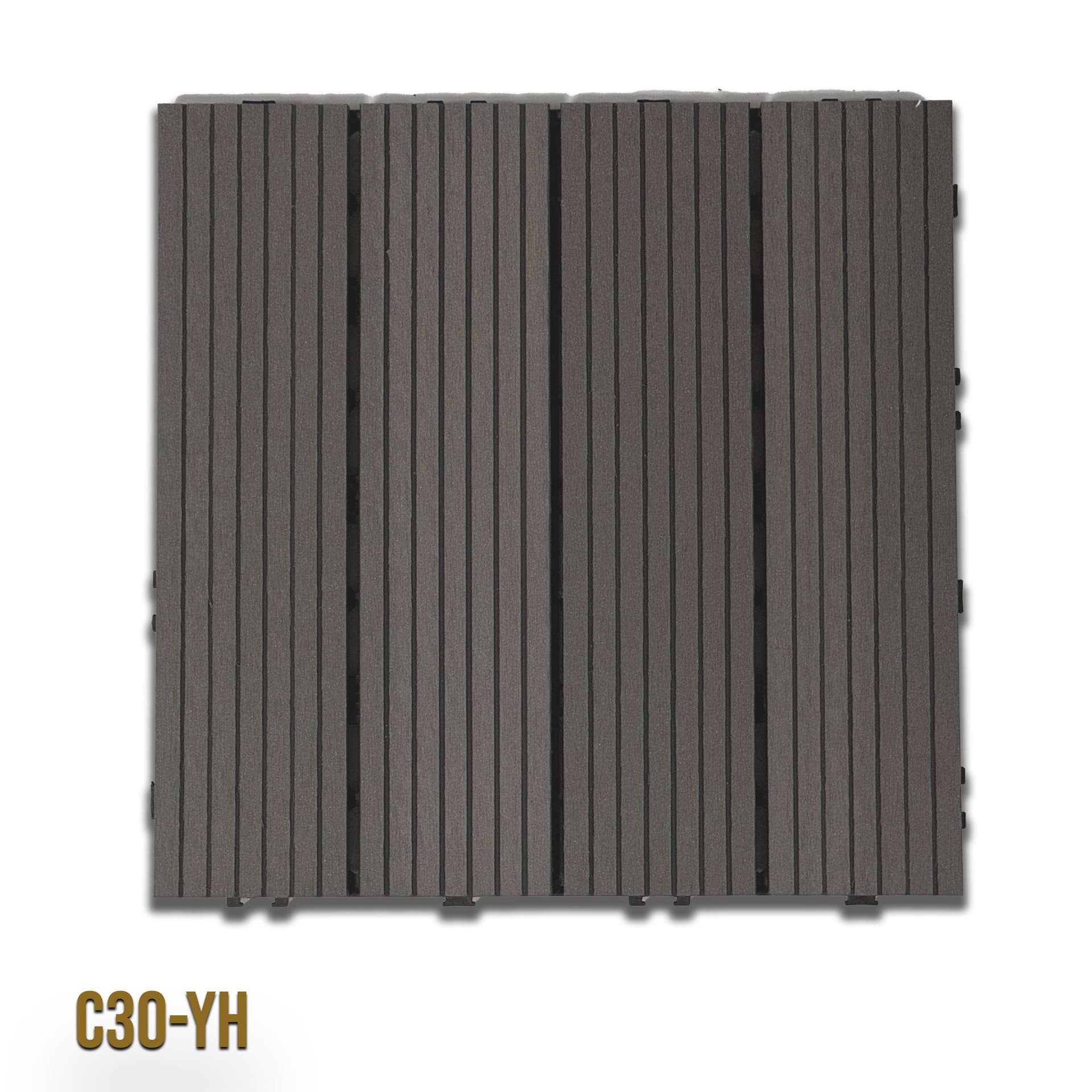 1mq (11 pezzi) di Pavimento Quadrotte in decking WPC da esterno 30X30cm (sp.2cm) inclusa struttura CLICK - 23