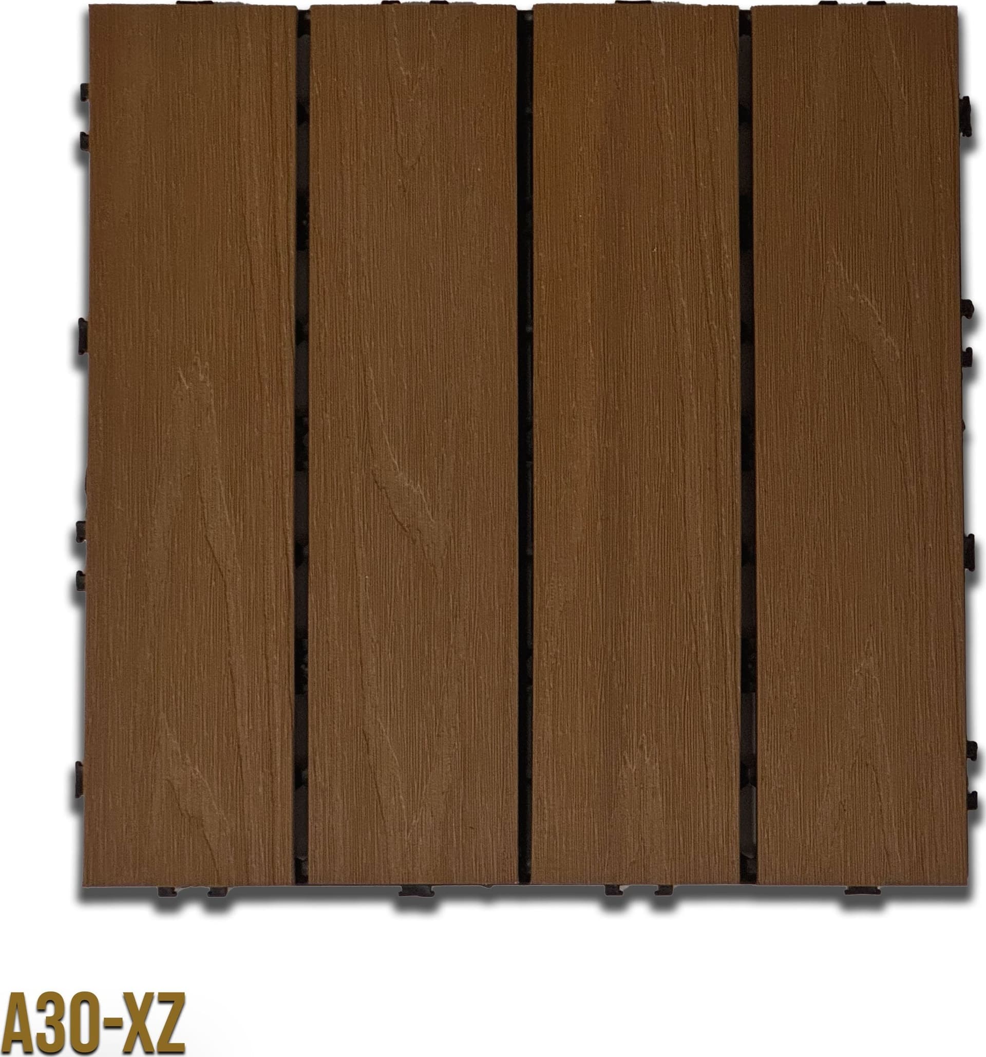 1mq (11 pezzi) di Pavimento Quadrotte in decking WPC da esterno 30X30cm (sp.2cm) inclusa struttura CLICK - Eternal Parquet
