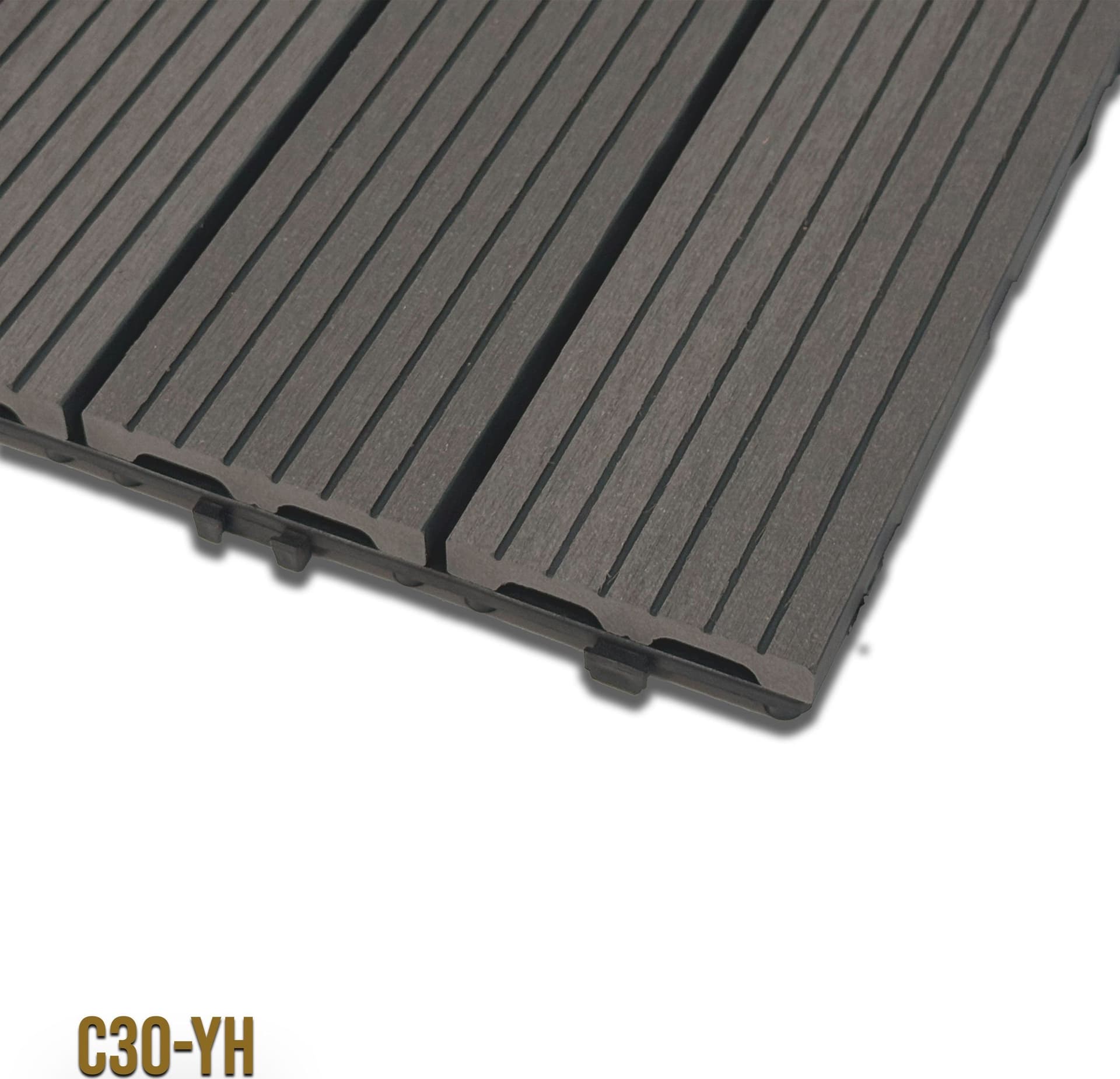 1mq (11 pezzi) di Pavimento Quadrotte in decking WPC da esterno 30X30cm (sp.2cm) inclusa struttura CLICK - Eternal Parquet