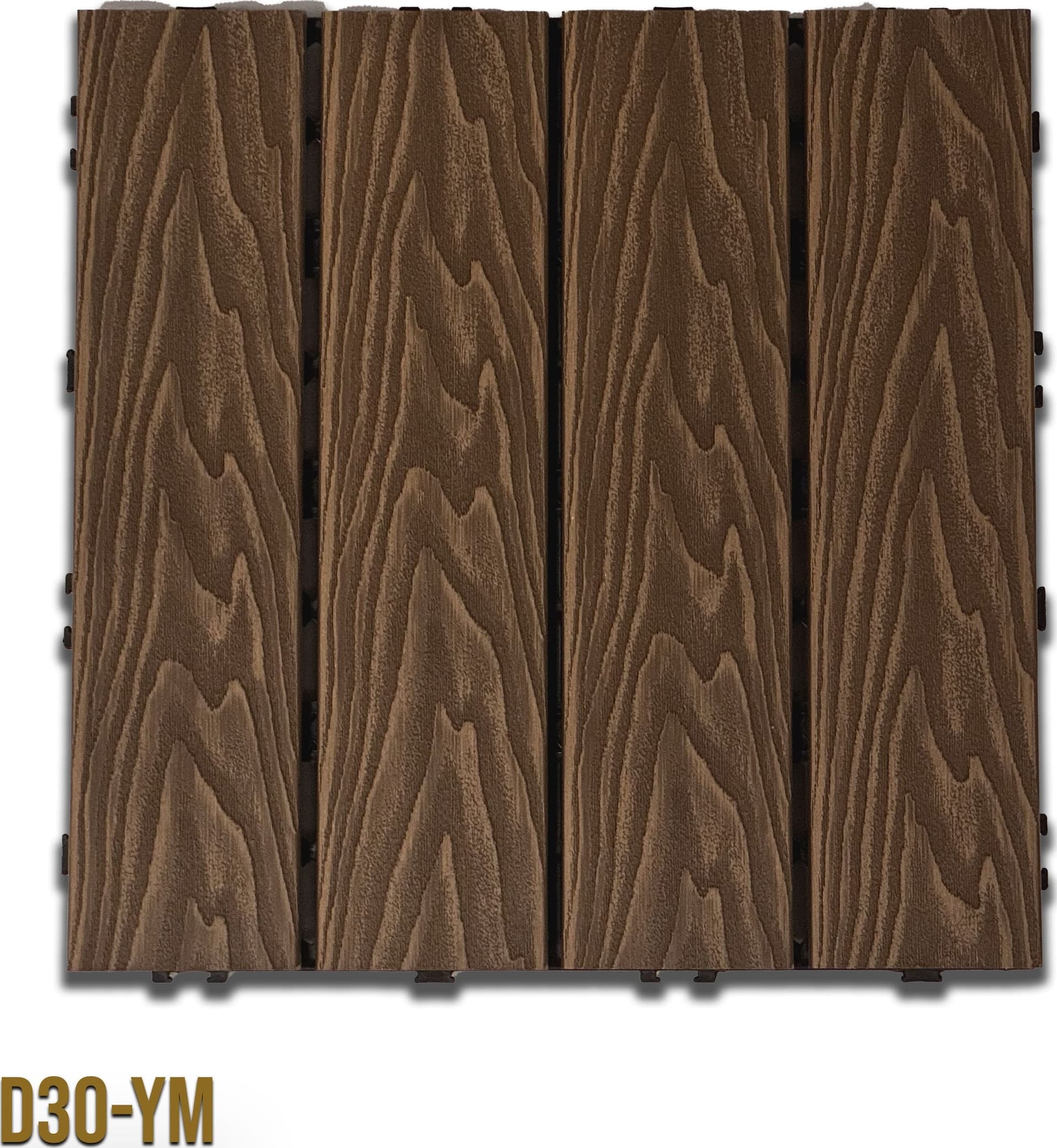 1mq (11 pezzi) di Pavimento Quadrotte in decking WPC da esterno 30X30cm (sp.2cm) inclusa struttura CLICK - Eternal Parquet