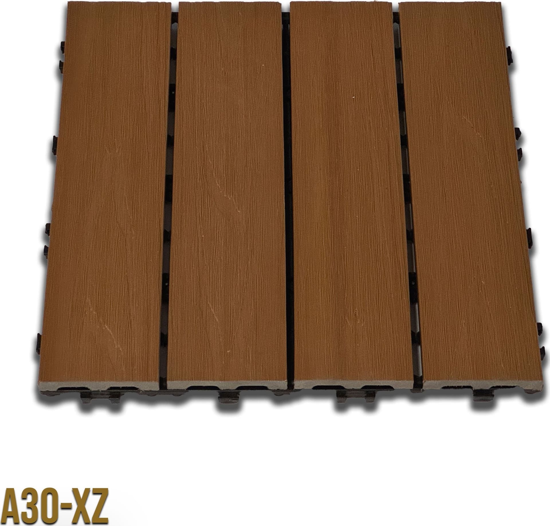 1mq (11 pezzi) di Pavimento Quadrotte in decking WPC da esterno 30X30cm (sp.2cm) inclusa struttura CLICK - Eternal Parquet