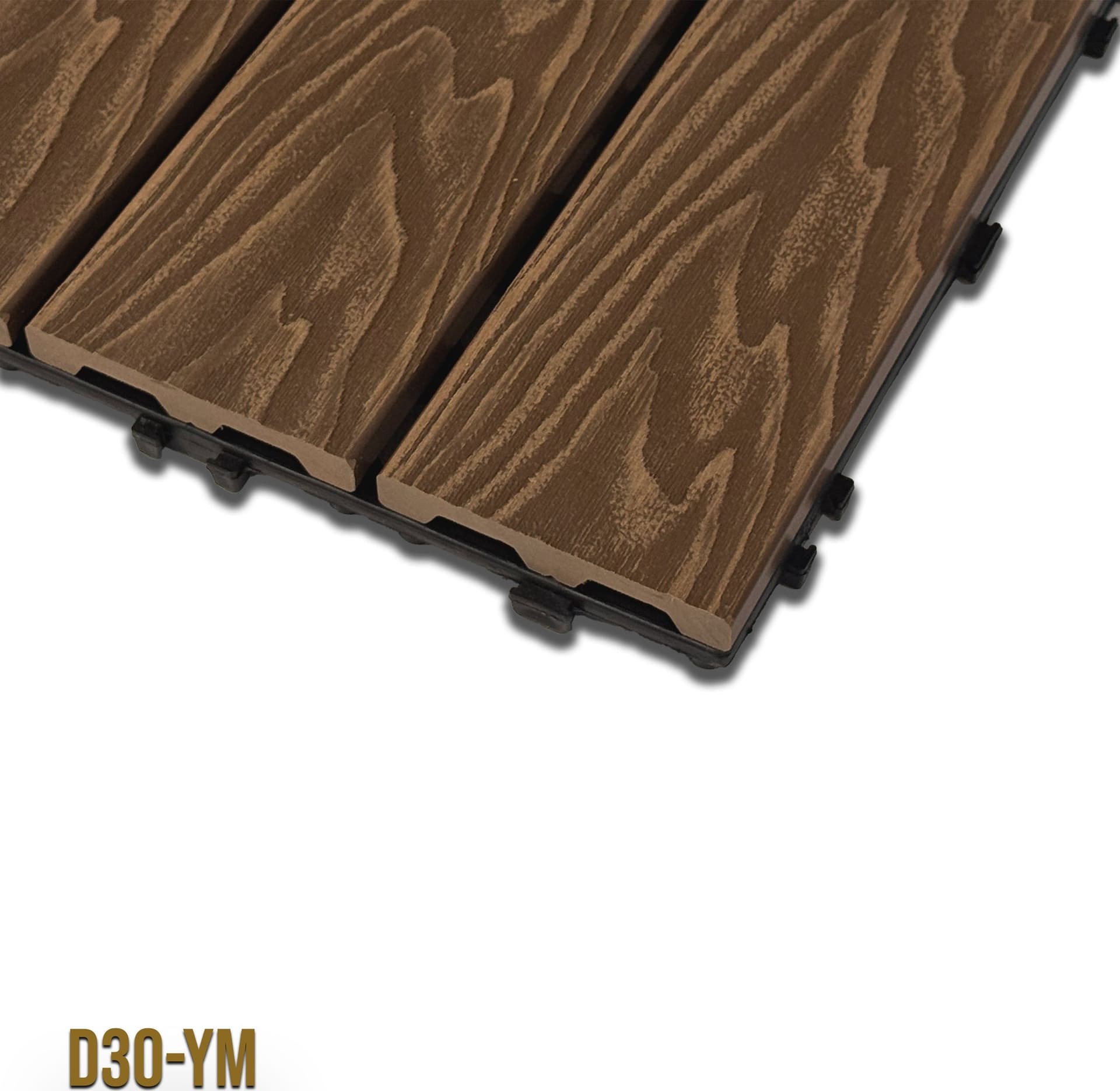 1mq (11 pezzi) di Pavimento Quadrotte in decking WPC da esterno 30X30cm (sp.2cm) inclusa struttura CLICK - 22