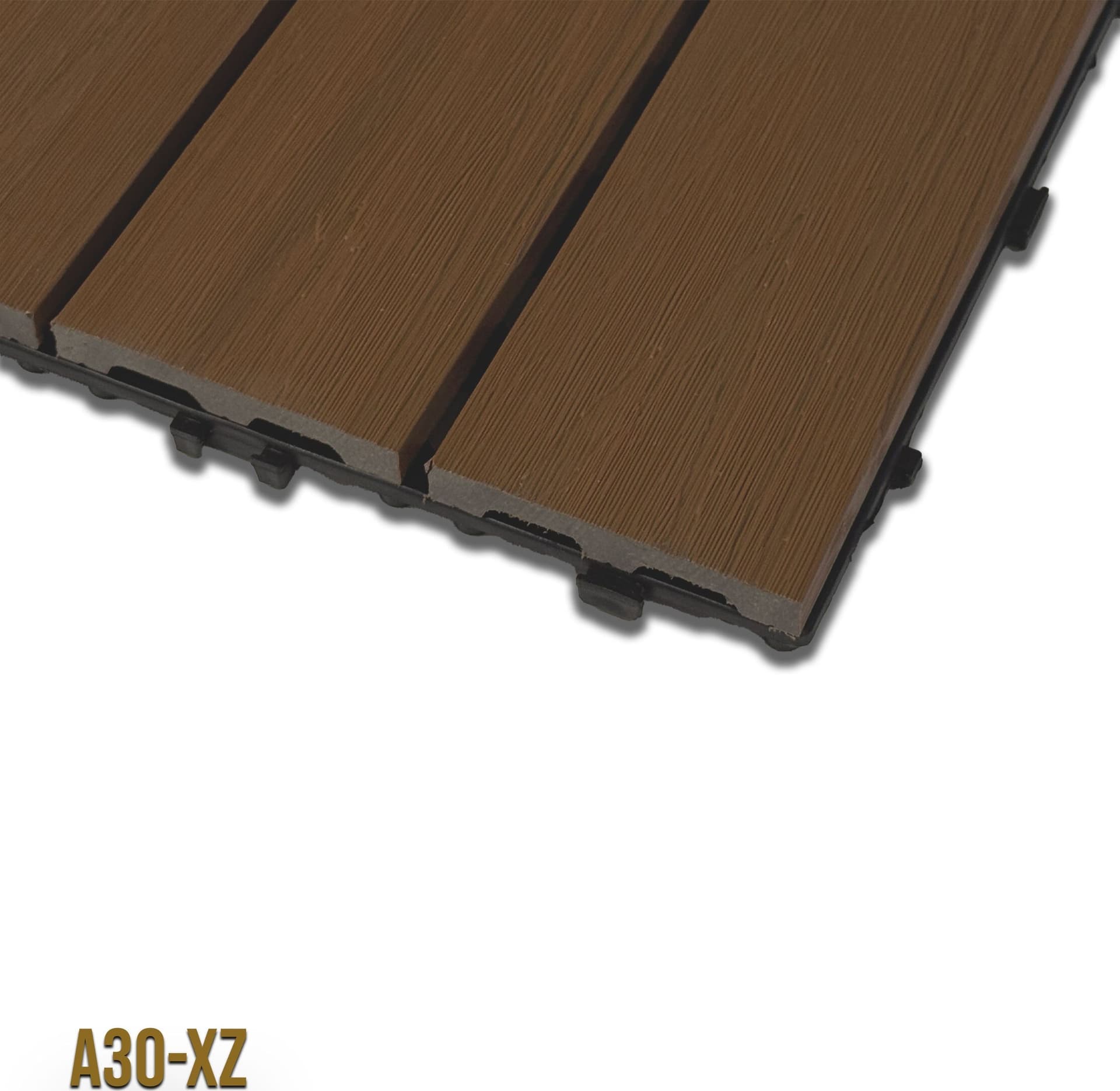 1mq (11 pezzi) di Pavimento Quadrotte in decking WPC da esterno 30X30cm (sp.2cm) inclusa struttura CLICK - Eternal Parquet