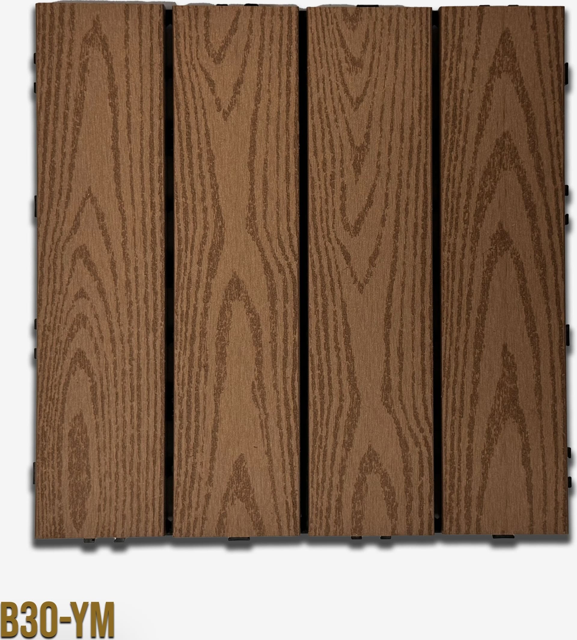 1mq (11 pezzi) di Pavimento Quadrotte in decking WPC da esterno 30X30cm (sp.2cm) inclusa struttura CLICK - Eternal Parquet