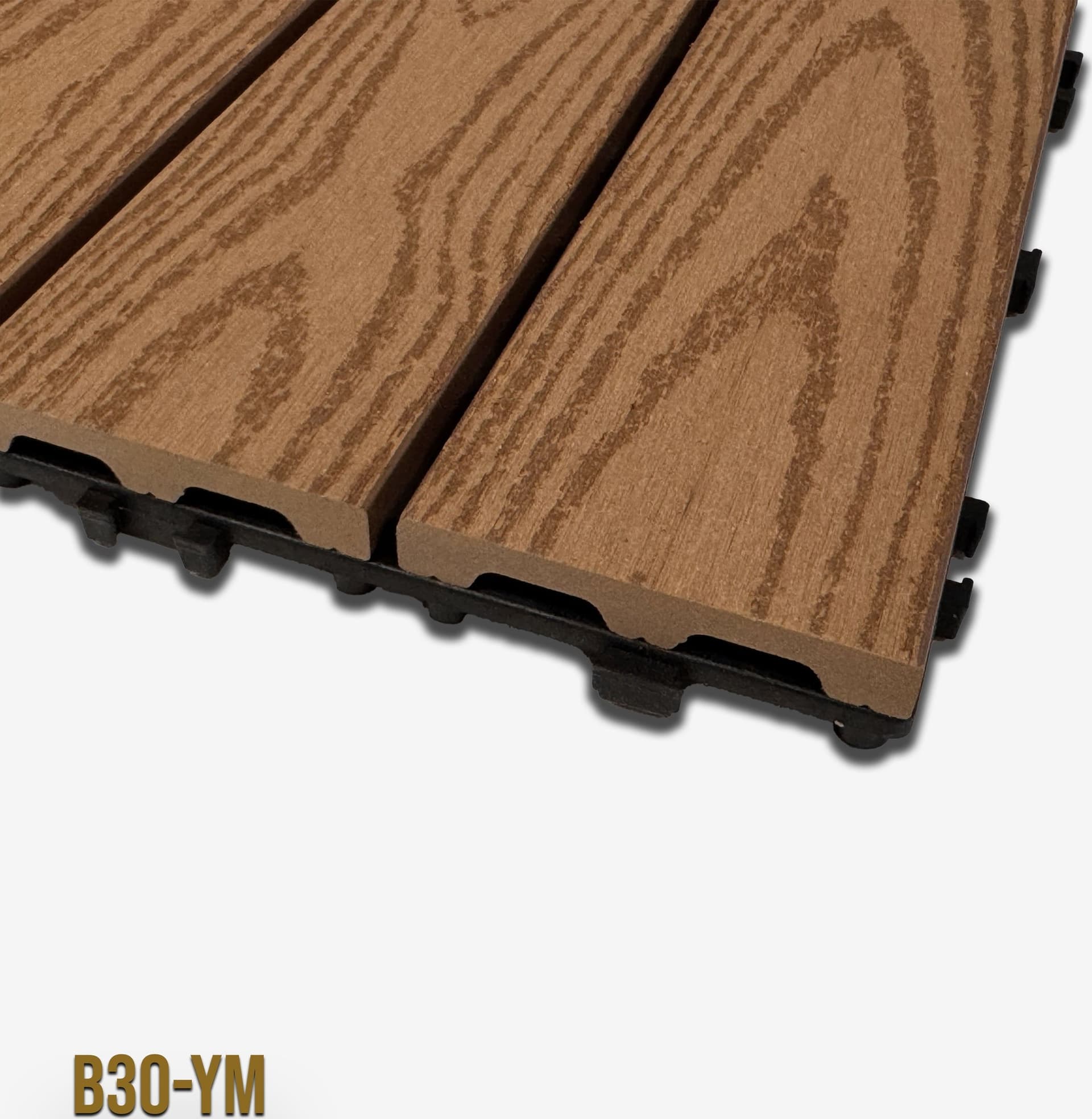 1mq (11 pezzi) di Pavimento Quadrotte in decking WPC da esterno 30X30cm (sp.2cm) inclusa struttura CLICK - Eternal Parquet