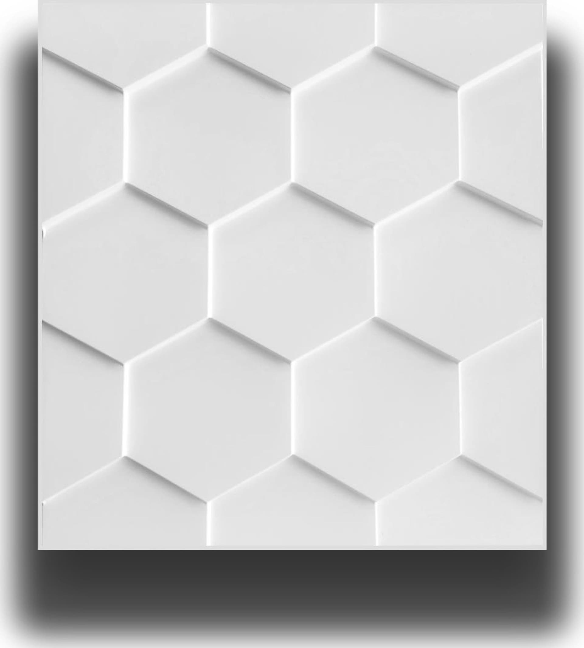 €3,49 pannello per boiserie a parete, rivestimento cassonato a soffitto e porte in PVC 3D 50X50cm mod. EXAGON - Eternal Parquet