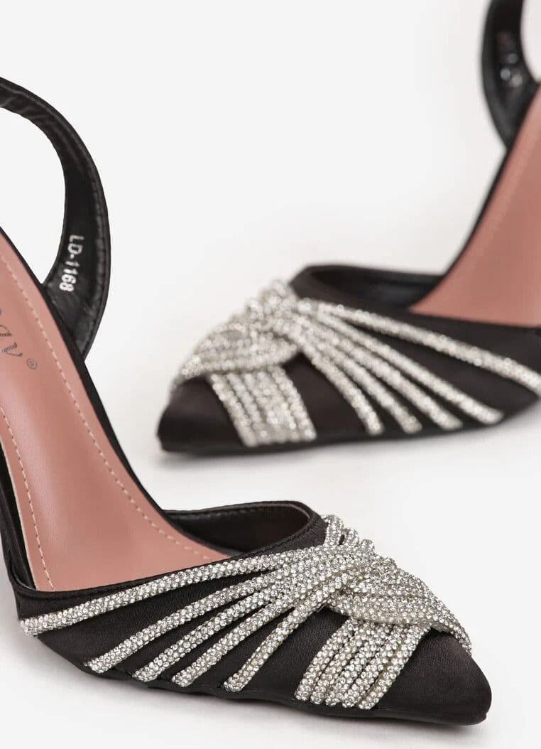 Derby - Dècolletè con strass intrecciati in Scarpe col tacco Affari di Famiglia - Sant’Angelo a Cupolo, commercioVirtuoso.it