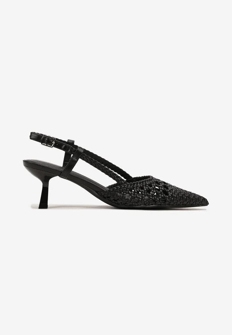 Lora - Dècolletè slingback intrecciato Nero in Scarpe col tacco Affari di Famiglia - Sant’Angelo a Cupolo, commercioVirtuoso.it