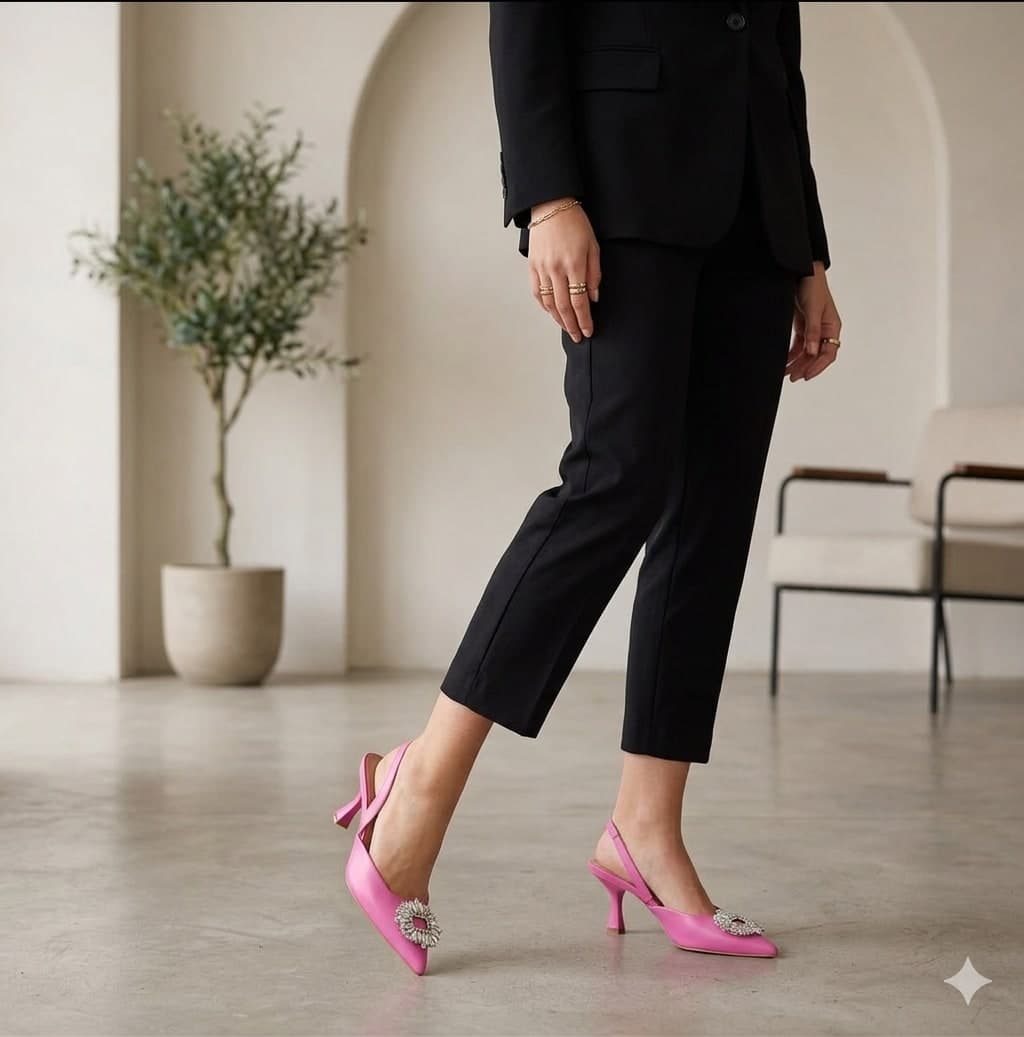 Hannah - Dècolletè Slingback con applicazione Gioiello - 9