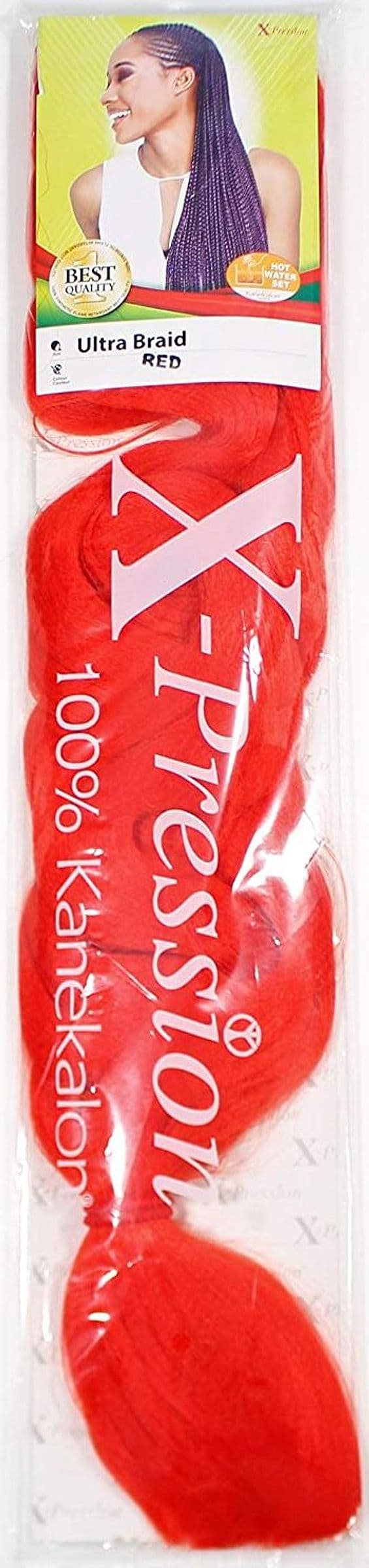 X-PRESSION NIGERIA EXTENSION PER CAPELLI - ALLUNGAMENTO ARTIFICIALE PER TRECCINE COLOUR RED . - 2