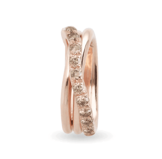 Rubinia Gioielli -  Anello Filodellavita Prezioso 3 fili e Diamanti Brown da 0.80ct - 2