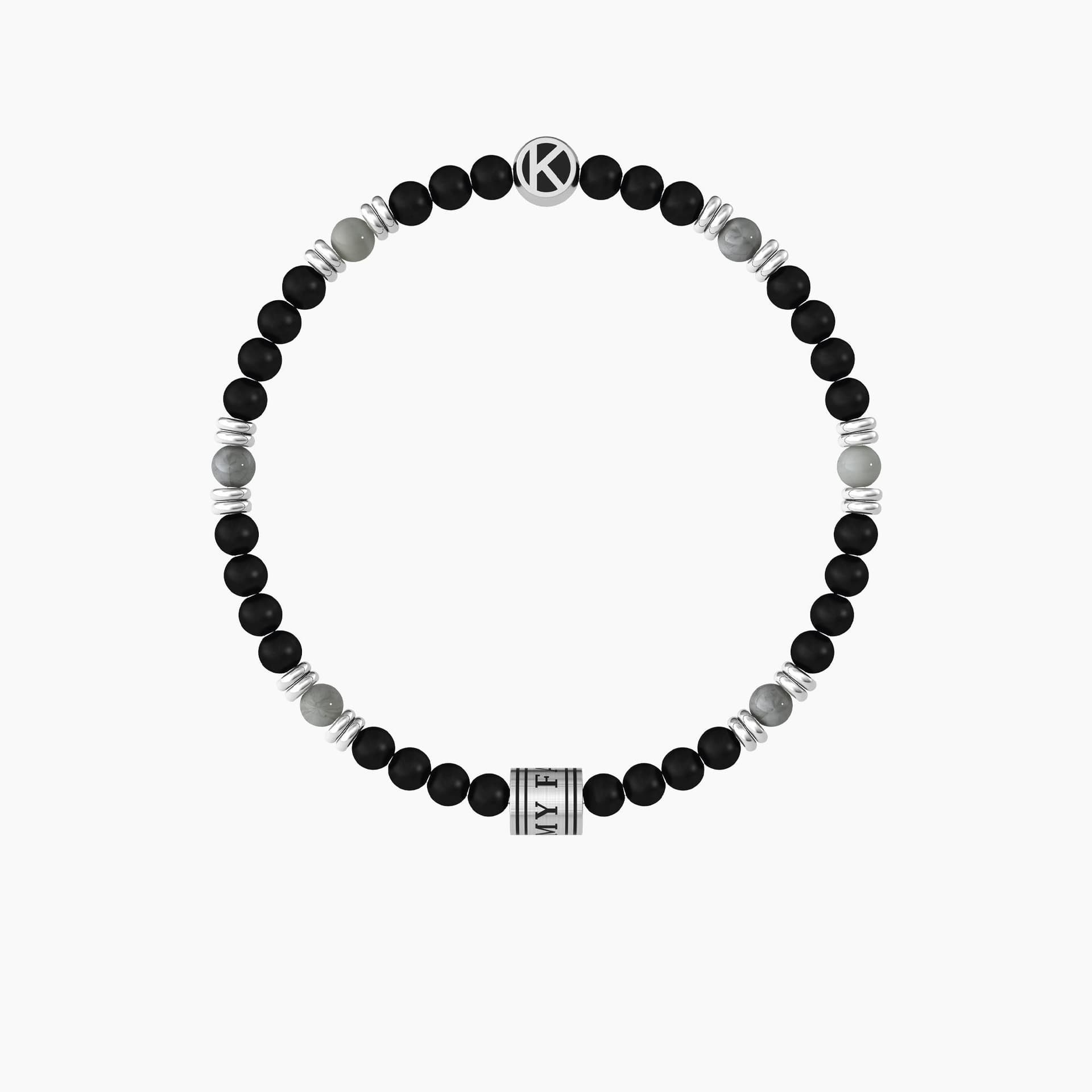 Kidult - Bracciale da uomo con agata e frase famiglia  MY FAMILY - 2