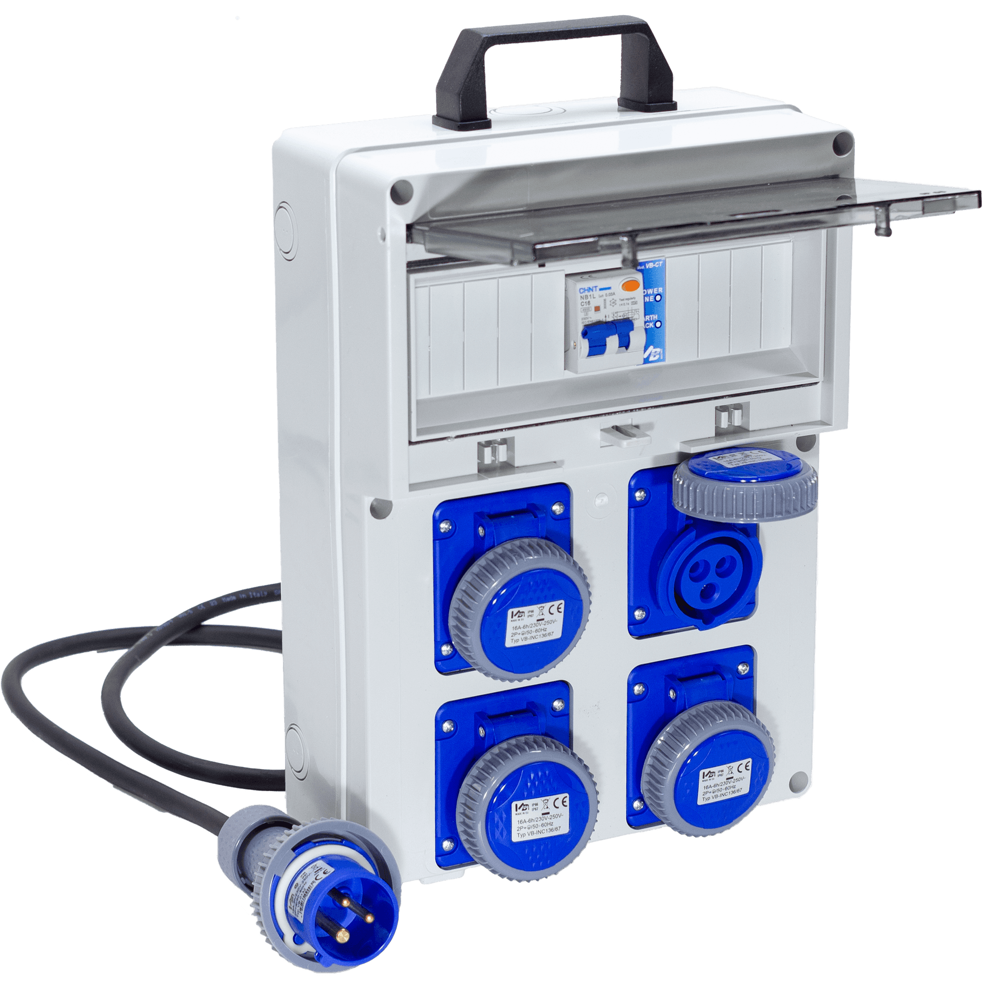 QUADRO ARCHIMEDE 4 PRESE 2P+T 16A 230V IP67 - 3