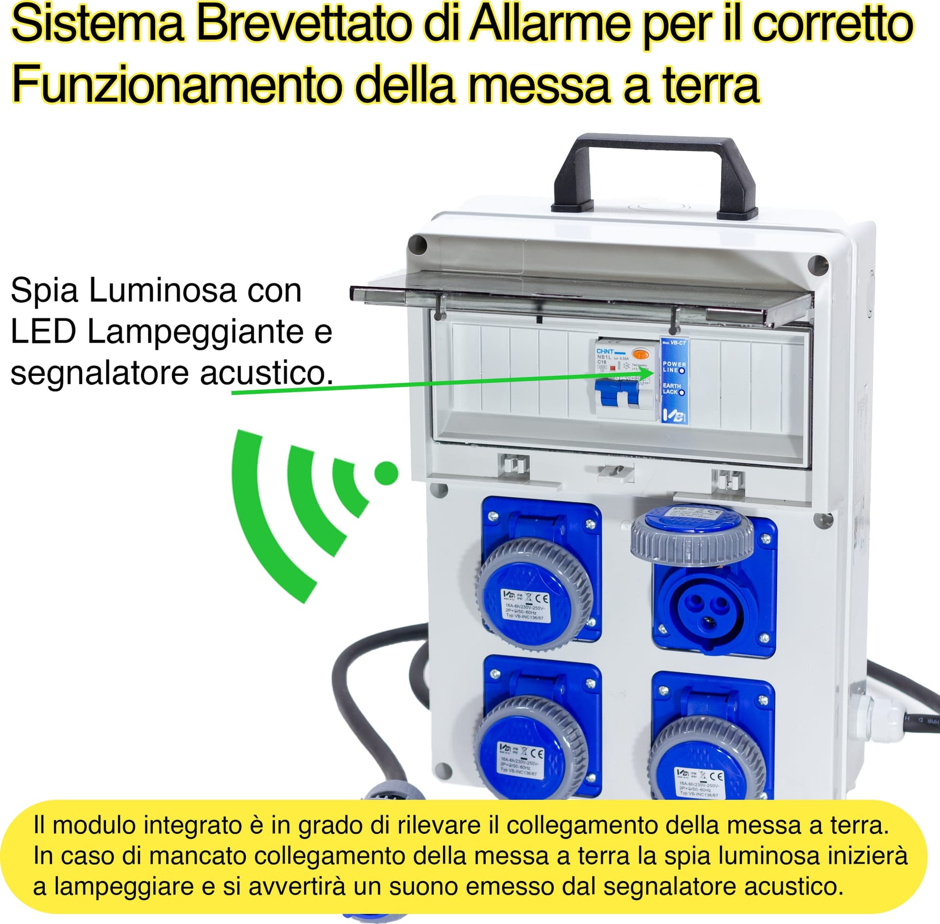 QUADRO ARCHIMEDE 4 PRESE 2P+T 16A 230V IP67 - 6
