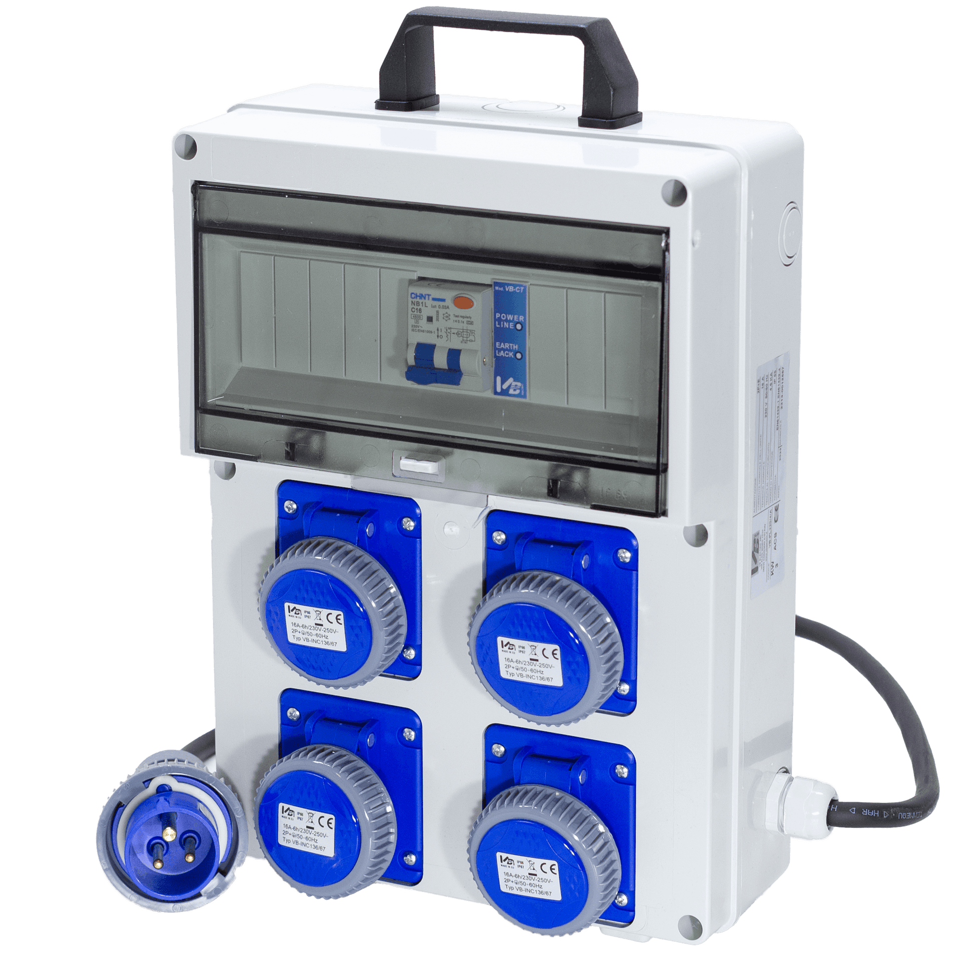 QUADRO ARCHIMEDE 4 PRESE 2P+T 16A 230V IP67 - 7