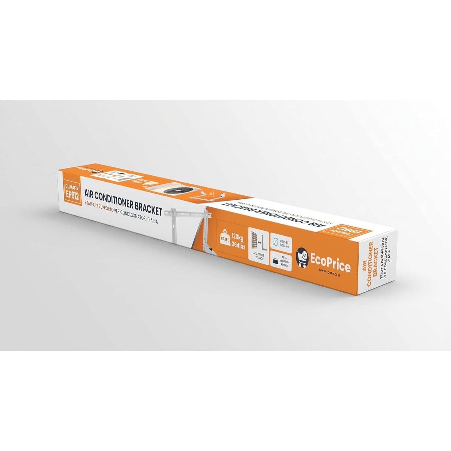 Ecoprice Staffa Per Climatizzatore / Condizionatore - Portata max 120kg  9000 BTU 12000 BTU - 3