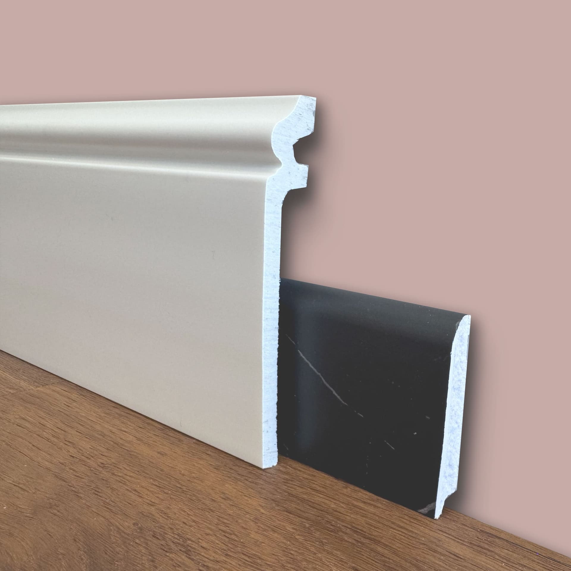 Battiscopa COPRIMARMO DUCALE in POLIMERI linea BASICBOARD  138x22mm - BIANCO pitturabile (prezzo al metro) in Battiscopa Eternal Parquet - Ariano Irpino, commercioVirtuoso.it