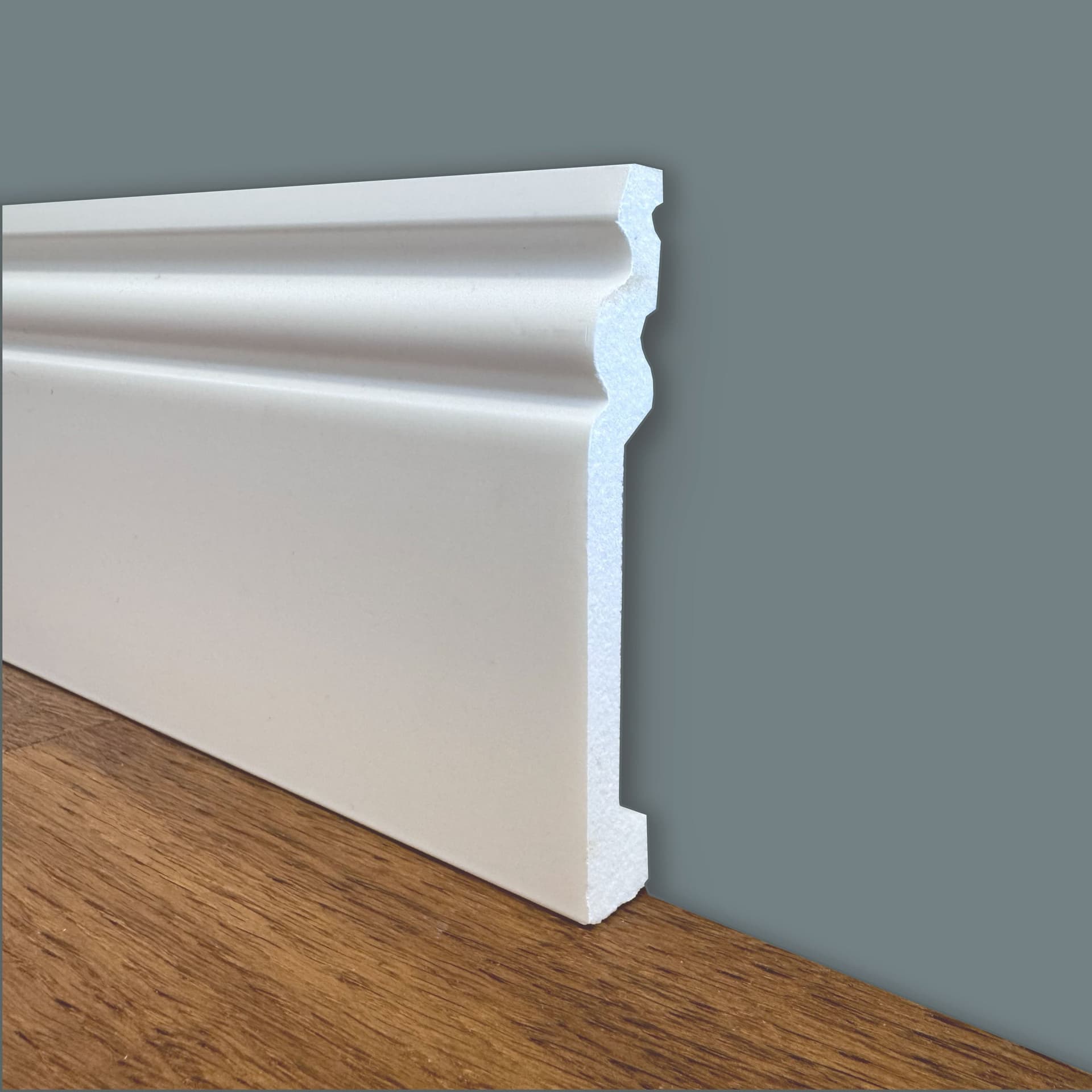 Battiscopa DUCALE in POLIMERI linea BASICBOARD  100x15mm - BIANCO pitturabile (prezzo al metro) in Battiscopa Eternal Parquet - Ariano Irpino, commercioVirtuoso.it