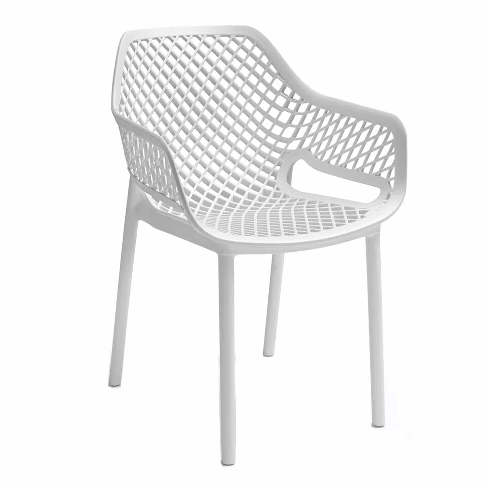 Sedia in Polipropilene "Sierra" con braccioli per interno e esterno, adatto per bar e strutture in Sedie per tavolo da giardino Decor Space - Altamura, commercioVirtuoso.it