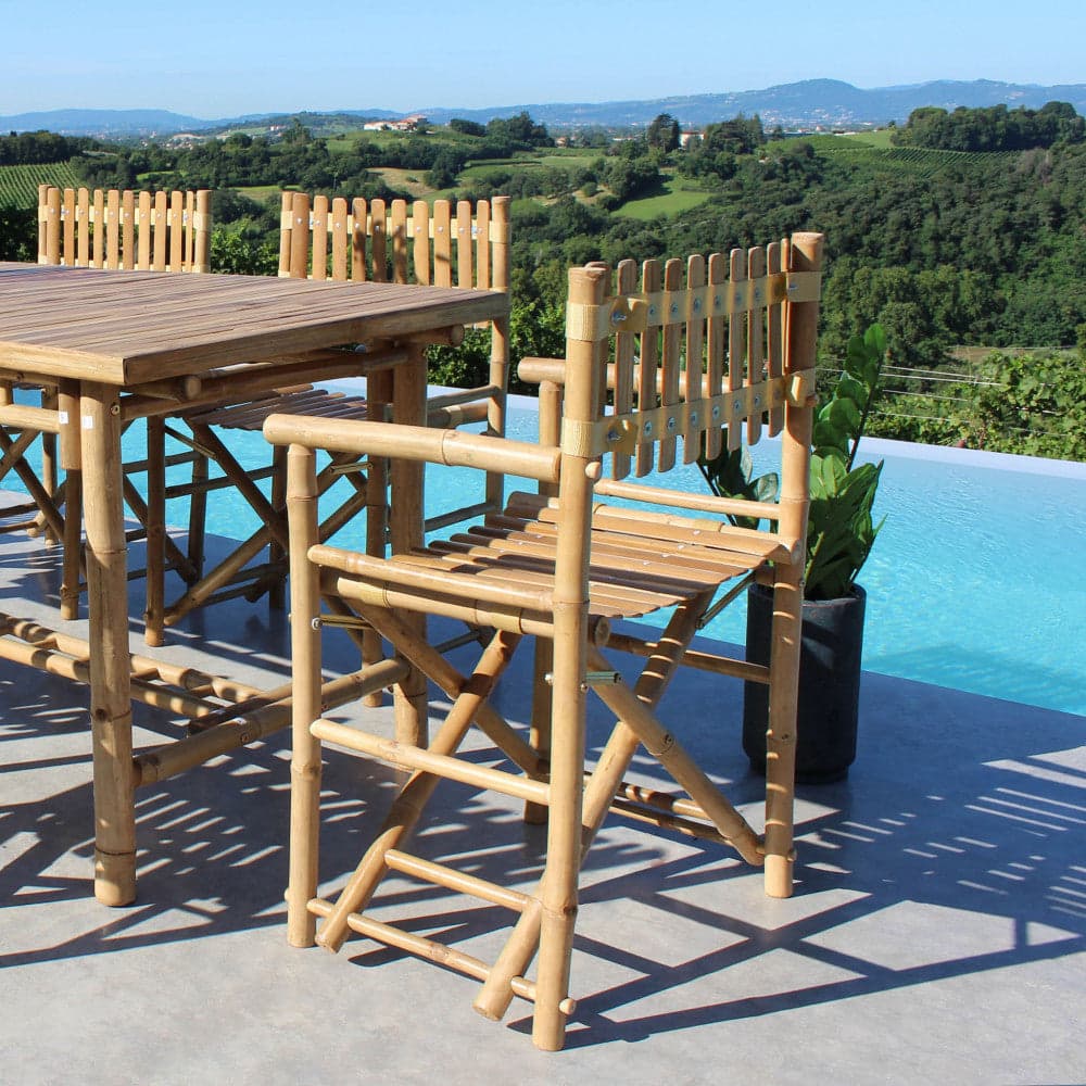 Sedia regista "Mimosa" in legno di Bamboo, 60 x 44 x 88 cm in Sedie per tavolo da giardino Decor Space - Altamura, commercioVirtuoso.it