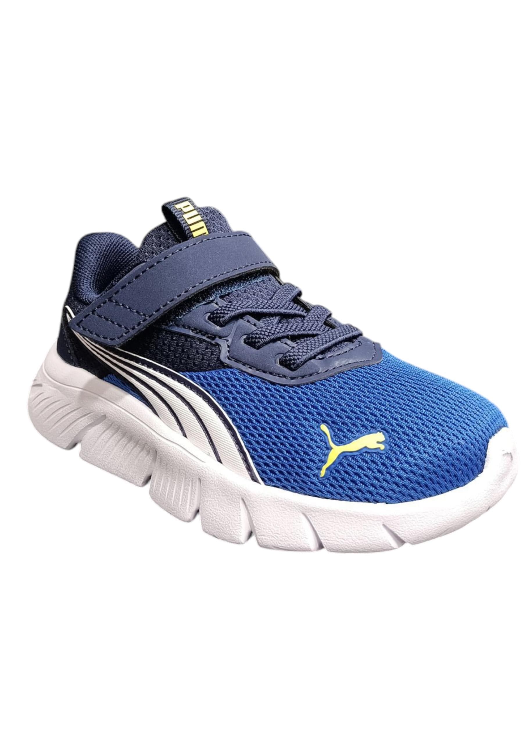 Scarpe sneakers Bambini e ragazzi PUMA flexfocus  azzurro-nero-bianco laccio elastico e velcro in Ballerine Scarpetteria Gica - Trani, commercioVirtuoso.it