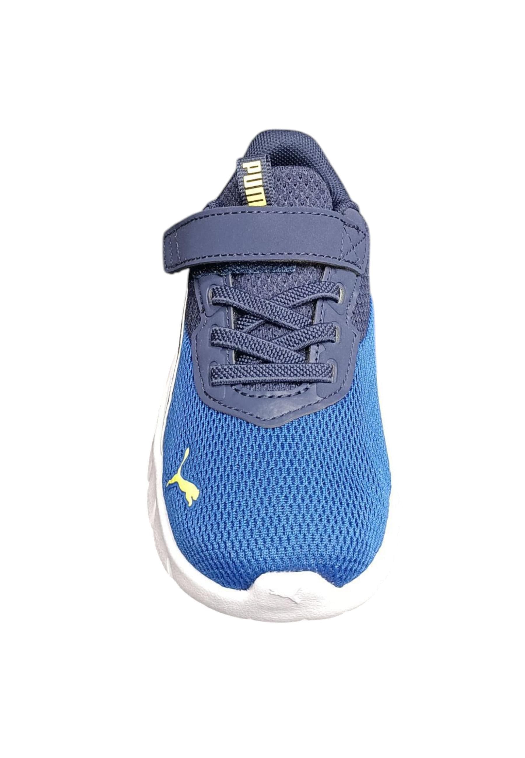 Scarpe sneakers Bambini e ragazzi PUMA flexfocus  azzurro-nero-bianco laccio elastico e velcro in Ballerine Scarpetteria Gica - Trani, commercioVirtuoso.it