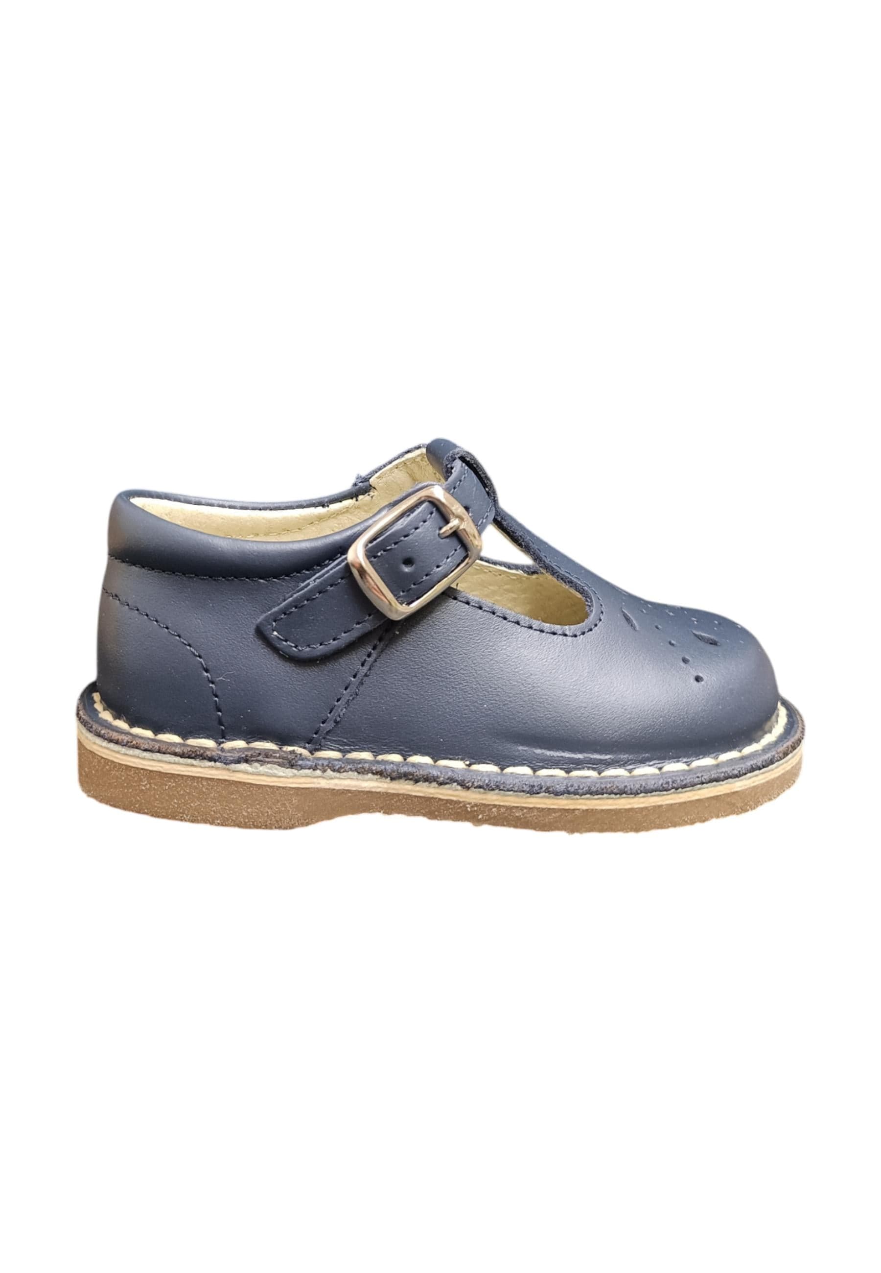 Scarpe occhi di bue-semiaperto Bambini panyno B2805  blue fibia