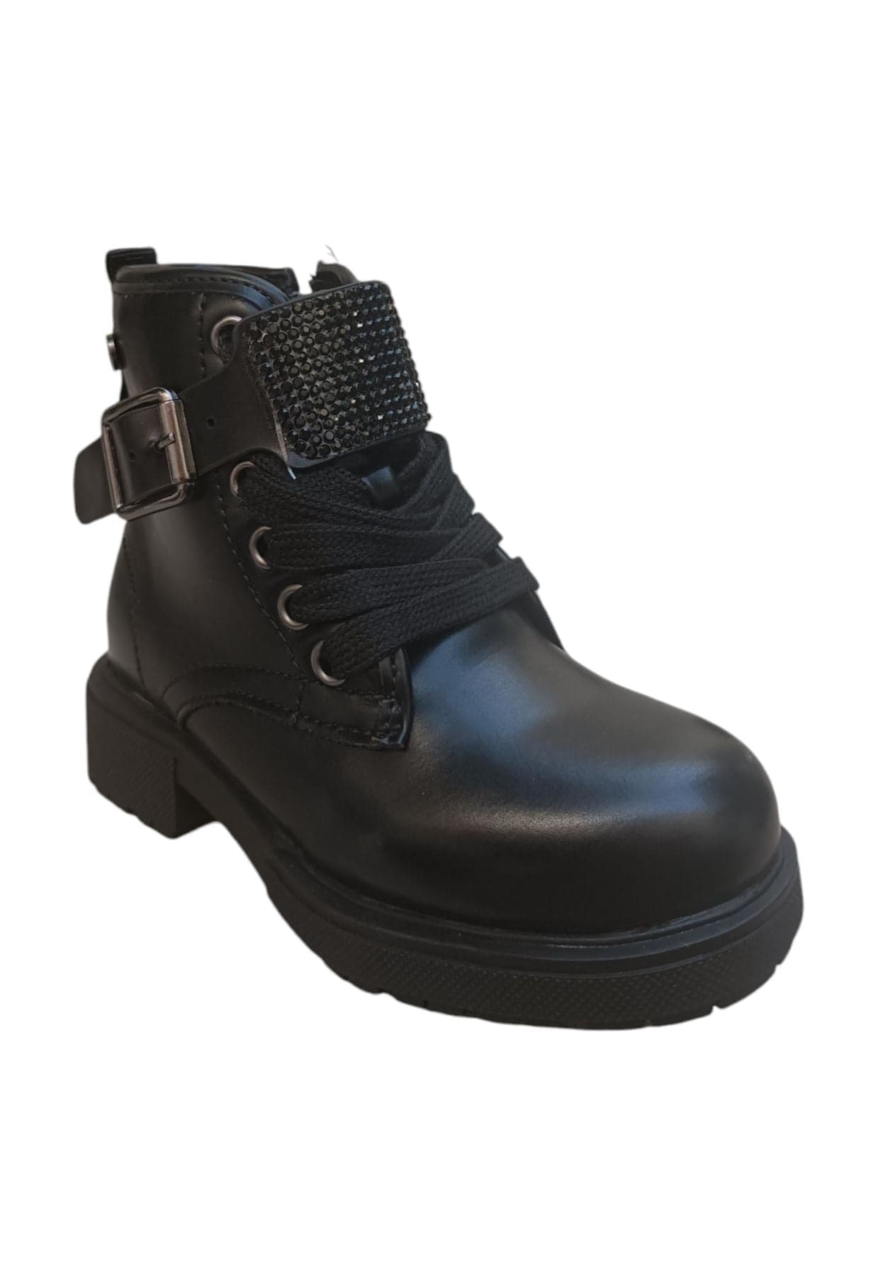 Scarpe anfibio Bambine e ragazze GIOSEPPO ROSKILDE  nero laccio e zip laterale in Ballerine Scarpetteria Gica - Trani, commercioVirtuoso.it