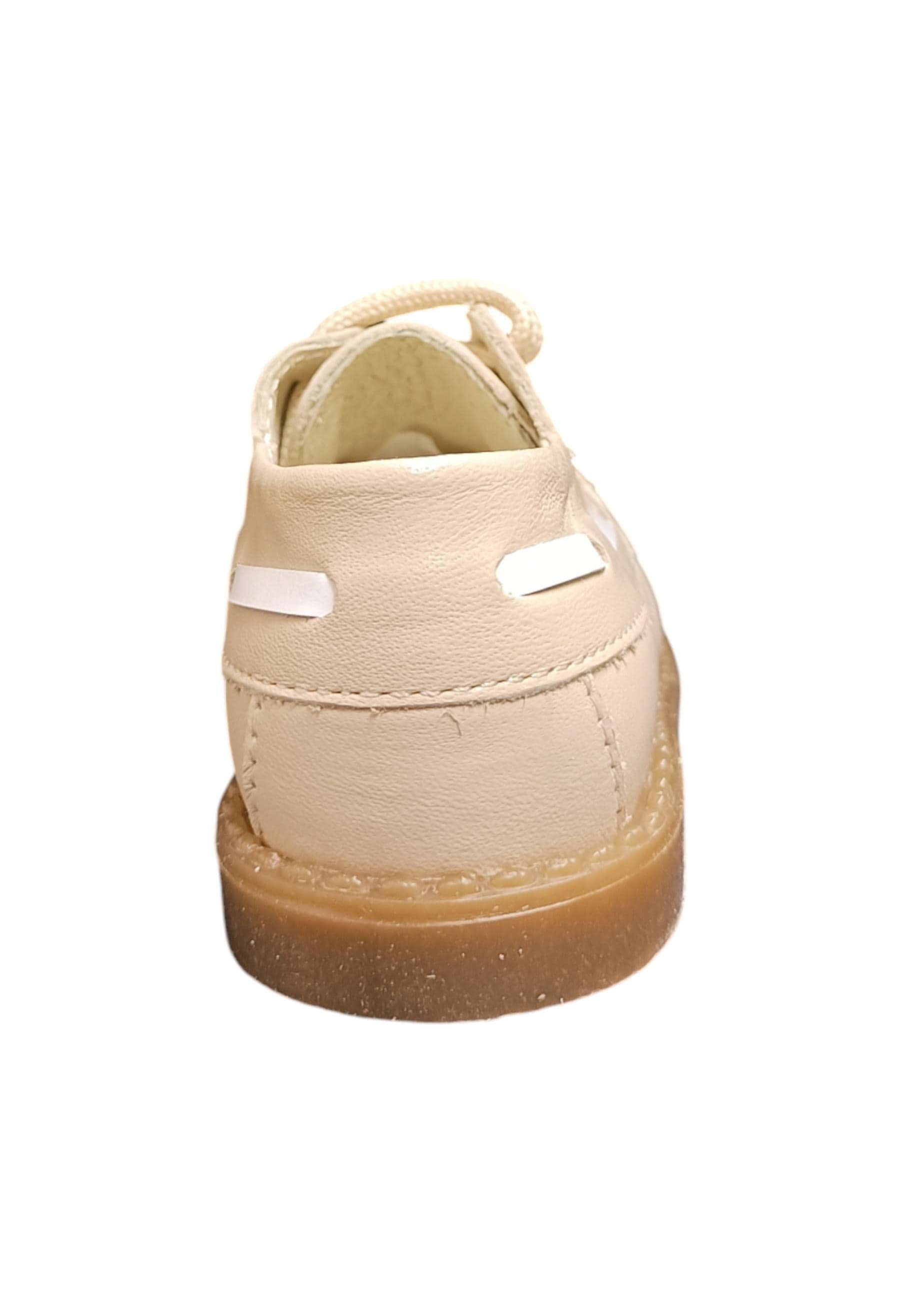 Scarpe inglesino Bambini panyno B3622  beige-bianco laccio in Ballerine Scarpetteria Gica - Trani, commercioVirtuoso.it